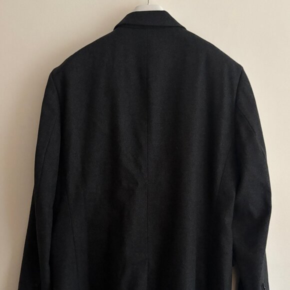 $600 Banana Republic Charcoal Grey Wool Overcoat/ Top Coat - XL - Picture 5 of 10